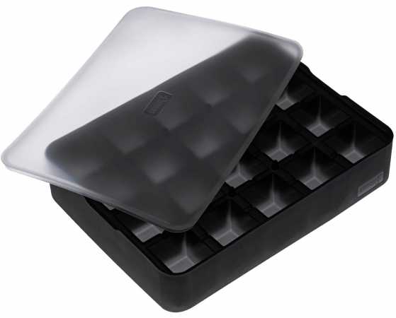 Eiswürfelformen mit Deckel (schwarz)