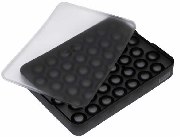 Eiswürfelformen mit Deckel (schwarz)