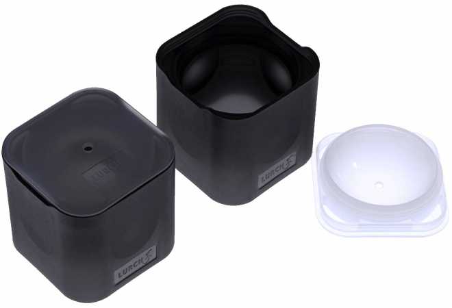 Eiswürfelformen mit Deckel (schwarz)