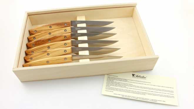 Steakmesser Olive 6er-Set