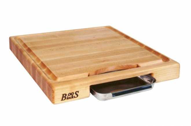 Boos Blocks Schneidbrett mit Schublade und Saftrille