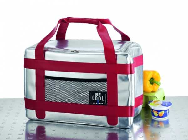 Kühltasche Rot-Silber City groß