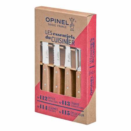 Opinel Küchenmesser-Set Buche 4-teilig