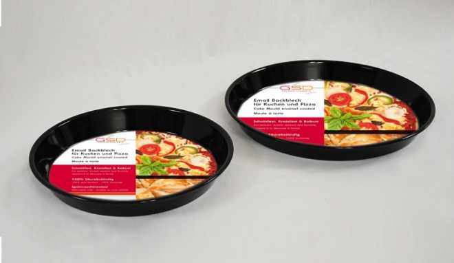 Pizza- / Backblech emailliert