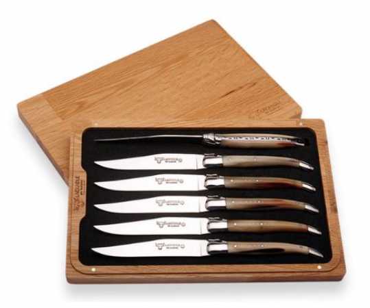 Steakmesser helles Horn 6er Set