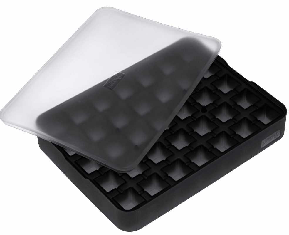 Eiswürfelformen mit Deckel (schwarz)