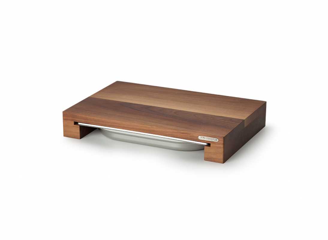 Continenta Schneidebrett Walnuss mit Edelstahlschublade