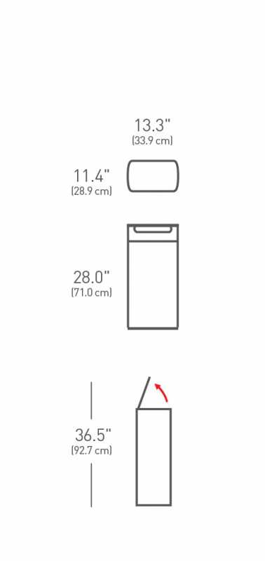 30 Liter rechteckiger touch-bar Abfalleimer