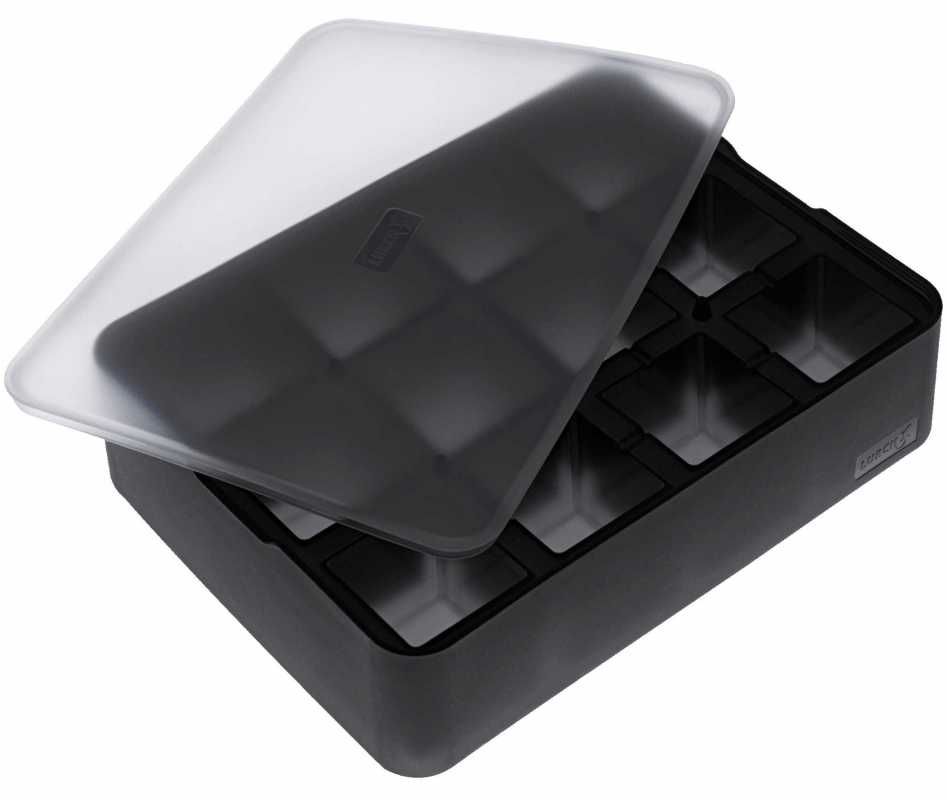 Eiswürfelformen mit Deckel (schwarz)