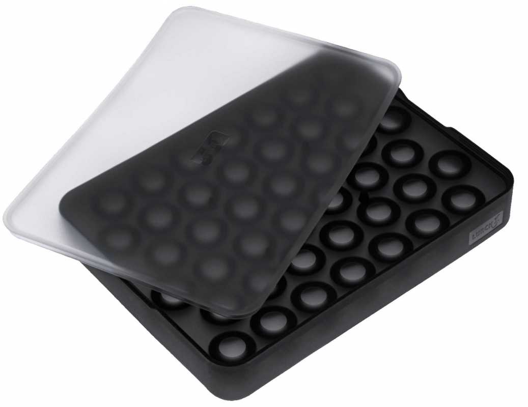Eiswürfelformen mit Deckel (schwarz)