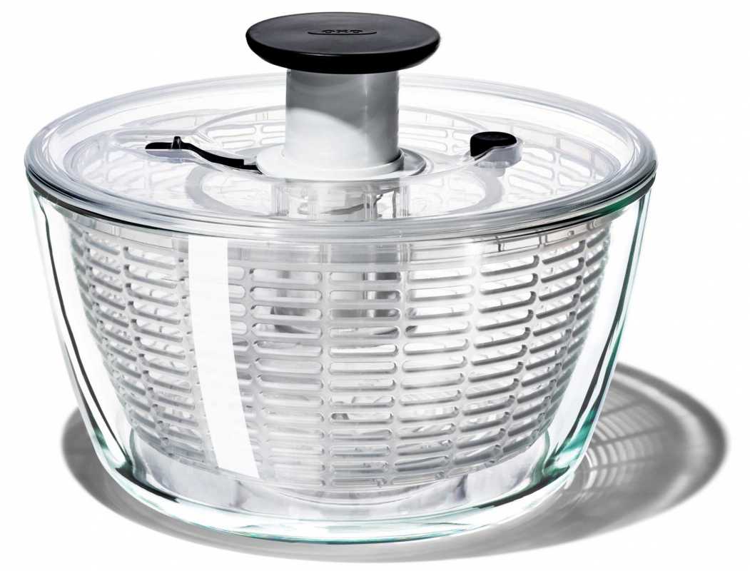 Salatschleuder aus Glas