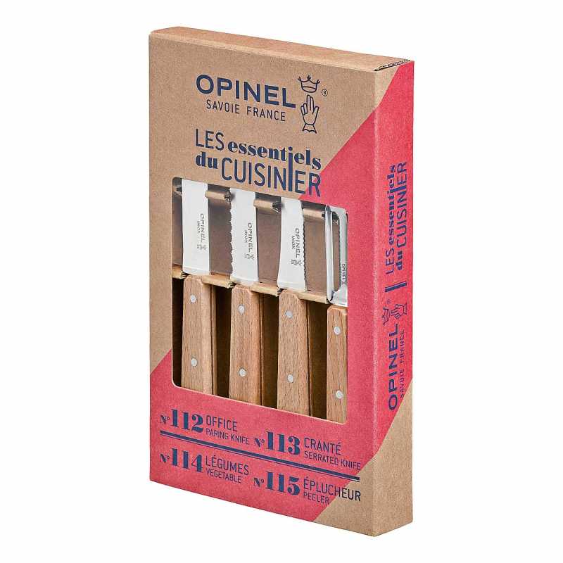 Opinel Küchenmesser-Set Buche 4-teilig