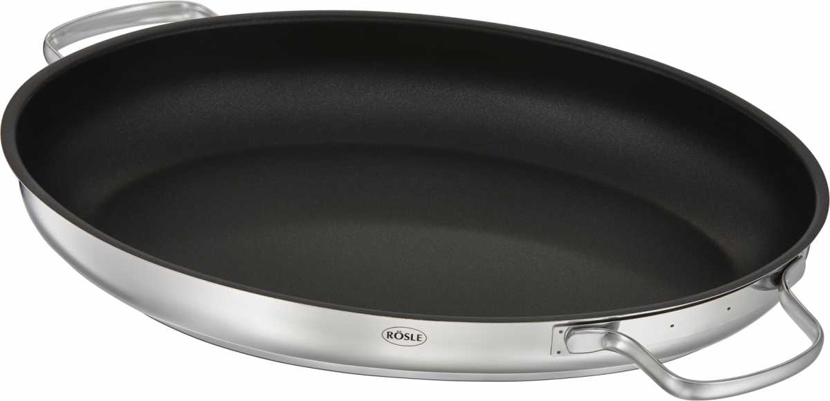 Rösle Bräter Elegance oval inkl. Deckel/Fischpfanne mit Antihaftversiegelung