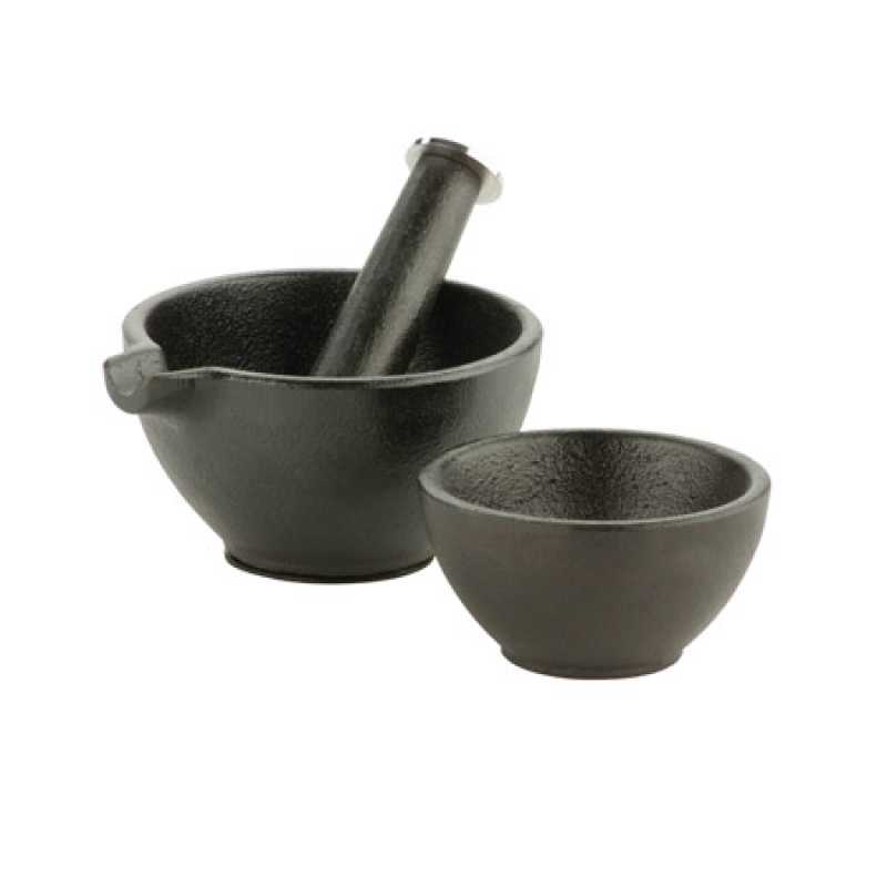 Mörser-Set aus Gusseisen