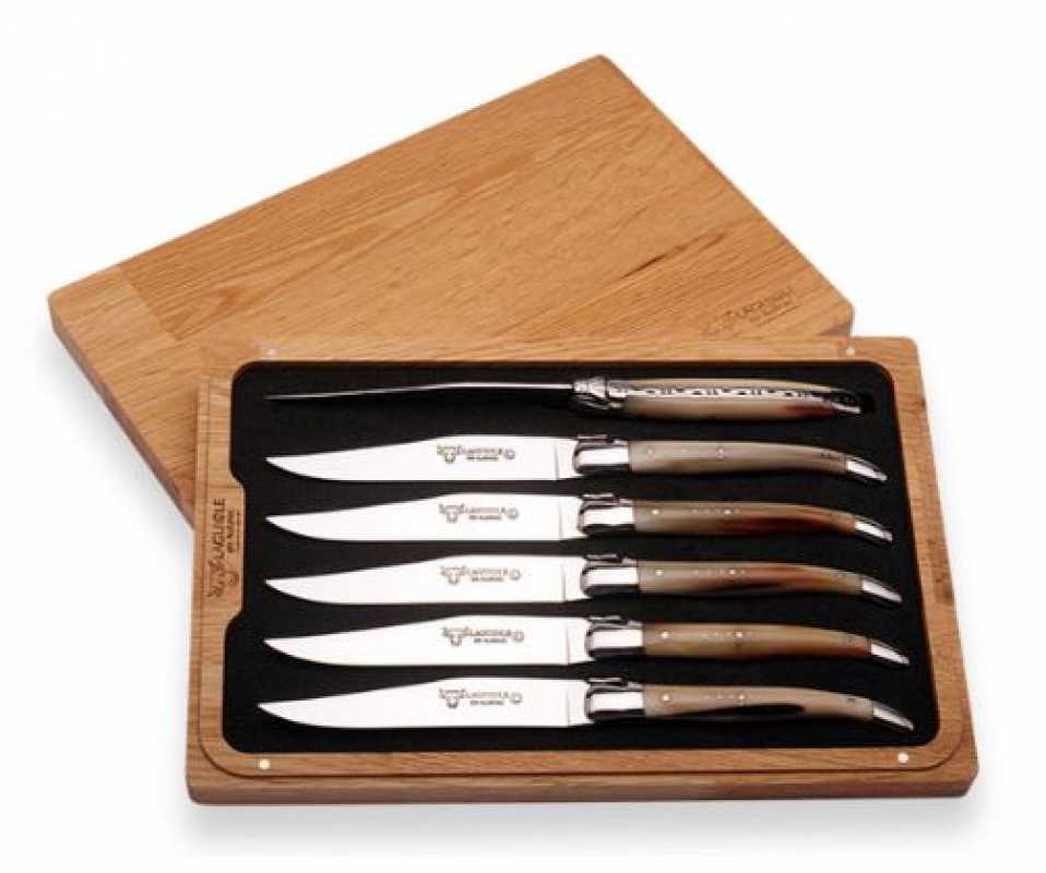 Steakmesser helles Horn 6er Set